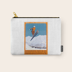 1927 Chamonix - Mont Blanc France Ski Championship Poster Carry All Pouch