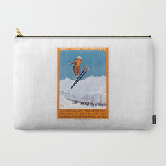 1927 Chamonix - Mont Blanc France Ski Championship Poster Carry All Pouch