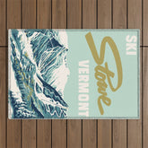 2021 Ski Stowe Vermont Vintage Poster Outdoor Rug