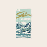 2021 Ski Stowe Vermont Vintage Poster Bath Towel