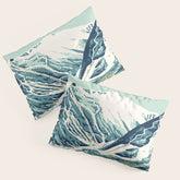 2021 Ski Stowe Vermont Vintage Poster Pillow Sham