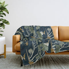A Forest Awakens Full Moon Throw Blanket