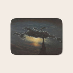 "Study of Clouds in Moonlight" by Knud Baade, 1848 Bath Mat