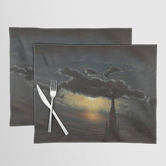 "Study of Clouds in Moonlight" by Knud Baade, 1848 Placemat