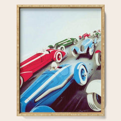 1932 Vintage 24 Hours of Le Mans French Auto Racing Wall Decor Serving Tray