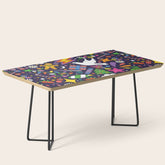 60s 70s psychedelic Modern Christmas Confetti Pattern Coffee Table