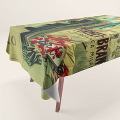 1910 Fernet Branca Liqueur Aperitif Advertisement Poster Print Tablecloth