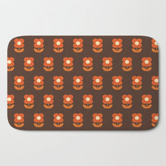 70s Flower Pattern #1 Bath Mat