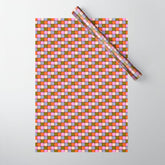 1970s Disco Dancefloor Checkerboard Pattern Wrapping Paper
