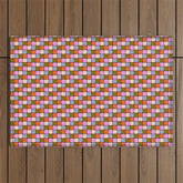 1970s Disco Dancefloor Checkerboard Pattern Outdoor Rug