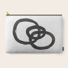 And I Op' Minimalist Ink Line Drawing Abstract Black Brush Strokes Modern Funky Maze by Ejaaz Haniff Carry All Pouch