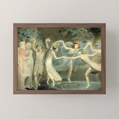 "Oberon, Titania and Puck with Fairies Dancing" by William Blake (1786) from "A Midsummer Night's Dream" Mini Art Print