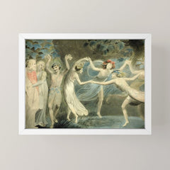 "Oberon, Titania and Puck with Fairies Dancing" by William Blake (1786) from "A Midsummer Night's Dream" Mini Art Print