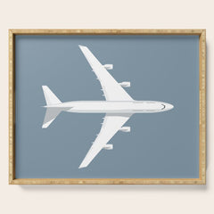 747-400 Jumbo Jet Airliner Aircraft - Slate Serving Tray