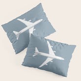 747-400 Jumbo Jet Airliner Aircraft - Slate Pillow Sham