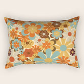 70's Retro Floral Patterned Prints Rectangular Pillow