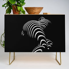 0774-AR BBW Sensual Legs Hips and Ass of a Large Woman Big Beautiful Art Nude Black and White Credenza