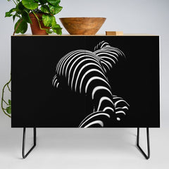 0774-AR BBW Sensual Legs Hips and Ass of a Large Woman Big Beautiful Art Nude Black and White Credenza