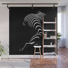 0774-AR BBW Sensual Legs Hips and Ass of a Large Woman Big Beautiful Art Nude Black and White Wall Mural