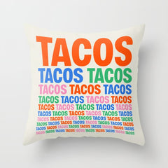 253 Tacos Throw Pillow
