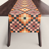 70s color squares pattern Table Runner