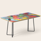 A Hand Is All We Need, Abstract Human Face Community, Humanity People Colorful Concept Positivity Coffee Table