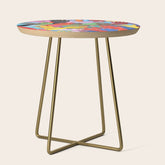 A Hand Is All We Need, Abstract Human Face Community, Humanity People Colorful Concept Positivity Side Table