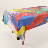 A Hand Is All We Need, Abstract Human Face Community, Humanity People Colorful Concept Positivity Tablecloth