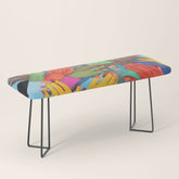 A Hand Is All We Need, Abstract Human Face Community, Humanity People Colorful Concept Positivity Bench