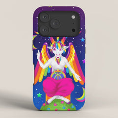 1997 Neon Rainbow Baphomet iPhone Case