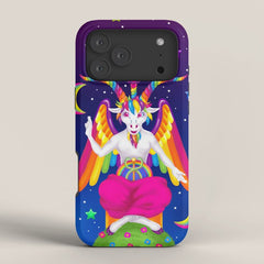 1997 Neon Rainbow Baphomet iPhone Case