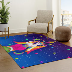 1997 Neon Rainbow Baphomet Rug