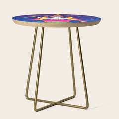 1997 Neon Rainbow Baphomet Side Table