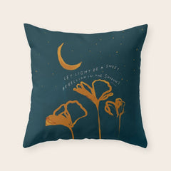"Let Light Be A Sweet Rebellion In The Shadows" Throw Pillow