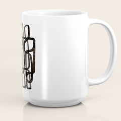 Writing On The Wall' Mid Century Modern Fun Abstract Shapes Coffee Mug