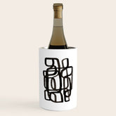 Writing On The Wall' Mid Century Modern Fun Abstract Shapes Wine Chiller