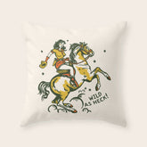 "Wild As Heck" A Cowgirl & Her Horse Throw Pillow