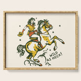 "Wild As Heck" A Cowgirl & Her Horse Serving Tray