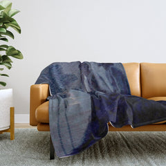 "Give me nights perfectly quiet...and I looking up at the stars" Leaves of Grass by Margaret Cook Throw Blanket