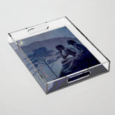 "Give me nights perfectly quiet...and I looking up at the stars" Leaves of Grass by Margaret Cook Acrylic Tray