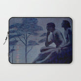 "Give me nights perfectly quiet...and I looking up at the stars" Leaves of Grass by Margaret Cook Laptop Sleeve