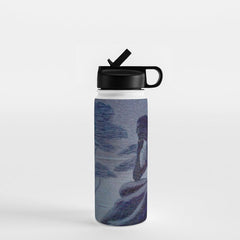 "Give me nights perfectly quiet...and I looking up at the stars" Leaves of Grass by Margaret Cook Water Bottle