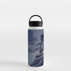 "Give me nights perfectly quiet...and I looking up at the stars" Leaves of Grass by Margaret Cook Water Bottle