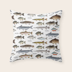 A Few Freshwater Fish Throw Pillow