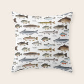 A Few Freshwater Fish Throw Pillow