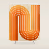 70s Retro Vintage Style Minimal Design 553 Shower Curtain