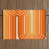 70s Retro Vintage Style Minimal Design 553 Outdoor Rug