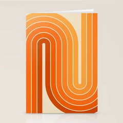 70s Retro Vintage Style Minimal Design 553 Stationery Card