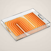 70s Retro Vintage Style Minimal Design 553 Acrylic Tray