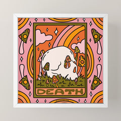 13. Death Tarot Mushroom Mini Art Print
